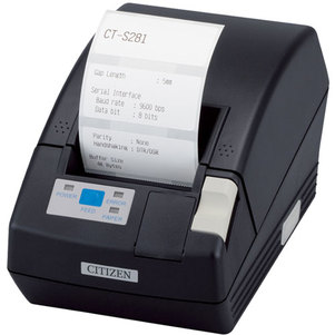 Citizen CT-S281L Thermal Label Printer - RS-232 - Black - Cutter